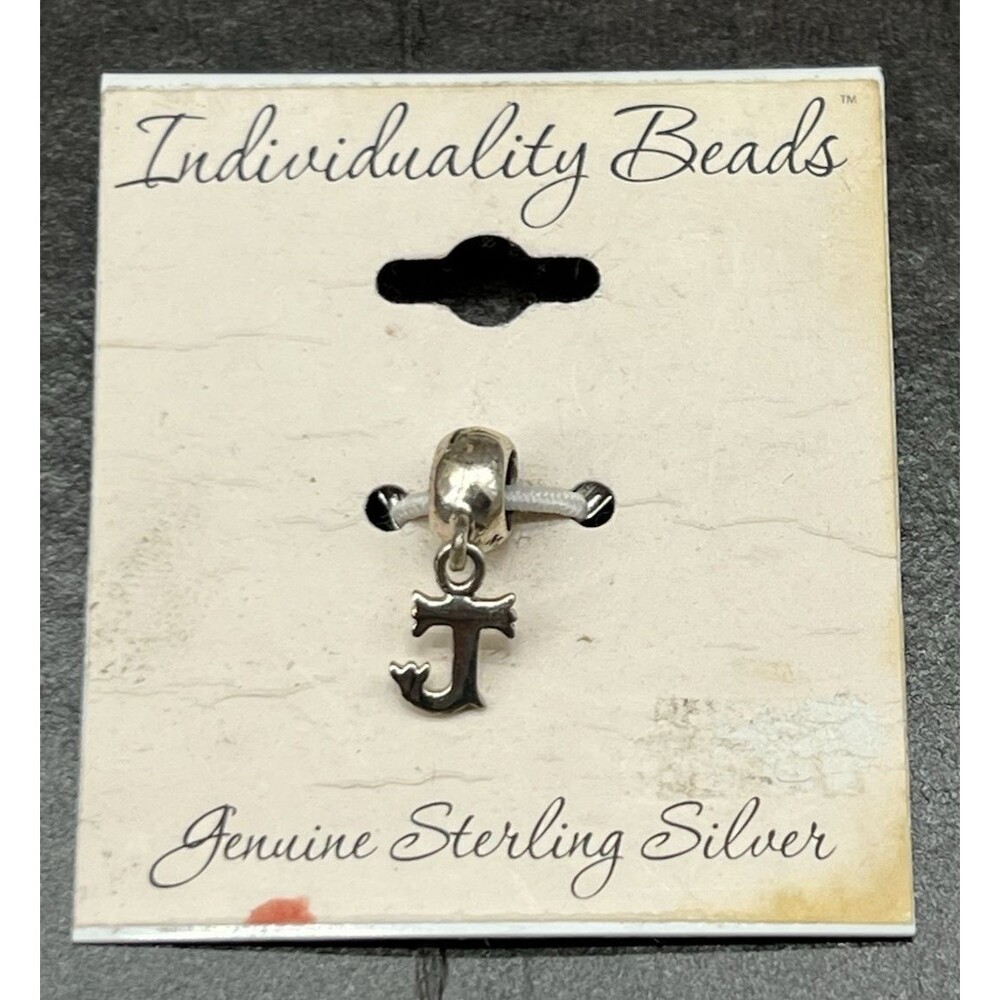 NWT Individuality Beads Sterling Silver Letter "J"